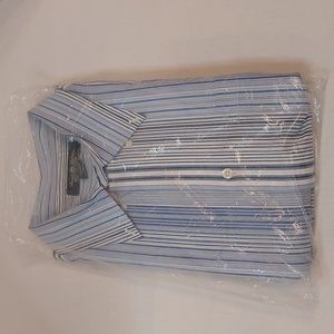 BROOKS BROTHERS BLUE & WHITE STRIP SHIRT  SIZE XXL/R